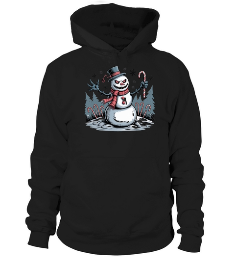 Creepy Snowman Christmas Hoodie Unisex
