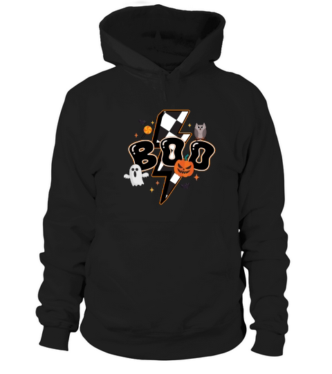 Retro Halloween Boo Vibes Ghouls Hoodie Unisex