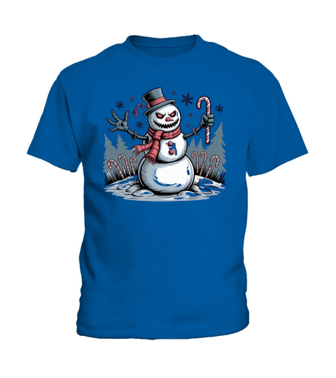 Creepy Snowman Christmas Kids T-Shirt