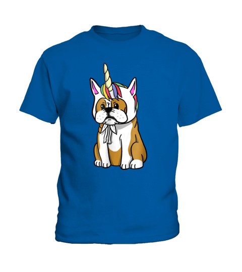 English Bulldog Unicorn T-Shirt Funny Dog Gift Shirt Kids T-Shirt