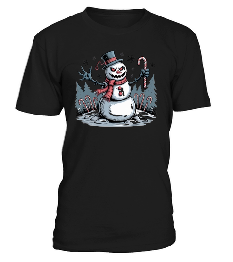 Creepy Snowman Christmas T-Shirt Unisex