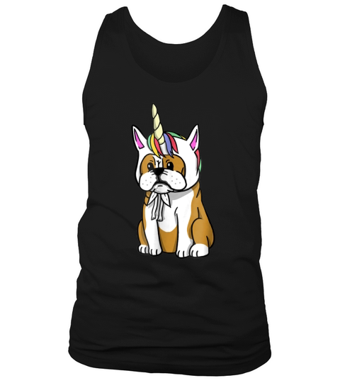 English Bulldog Unicorn T-Shirt Funny Dog Gift Shirt Tank Top Unisex