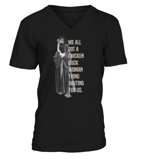 Chicken Duck Woman Thing V-Neck T-shirt