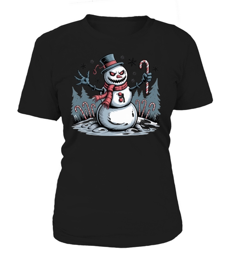 Creepy Snowman Christmas Women's T-Shirt