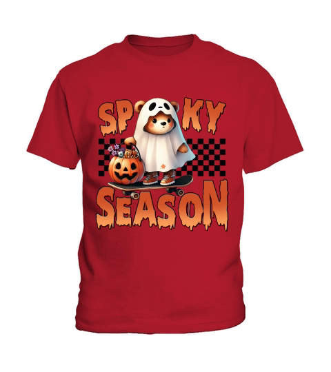 Halloween Ghost Spooky Trick Treat Kids T-Shirt