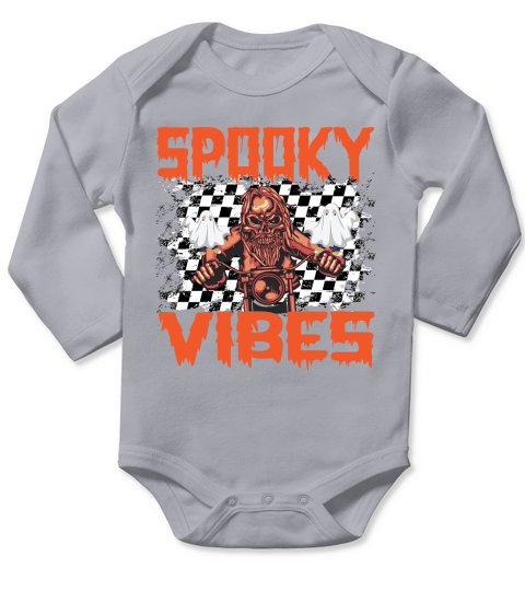 SPOOKY VIBES HALLOWEEN Long Sleeve Baby One-Piece