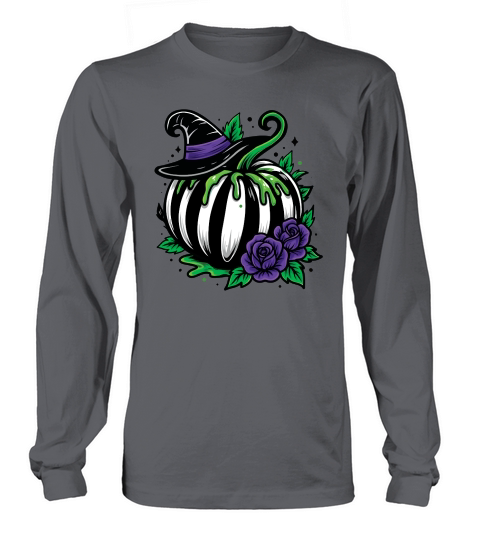 Halloween Pumpkin and Roses Long sleeved Unisex