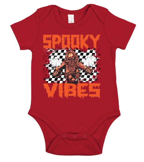 SPOOKY VIBES HALLOWEEN Short Sleeve Baby One-Piece