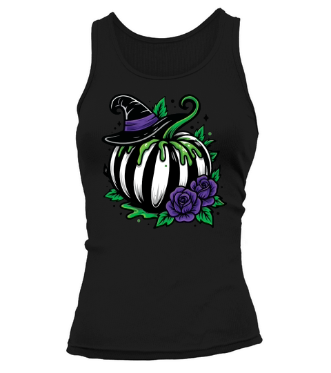 Halloween Pumpkin and Roses Tank top Woman