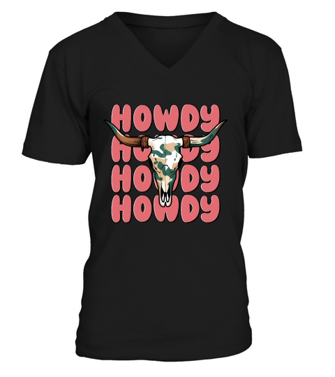 Howdy Halloween Design V-Neck T-shirt