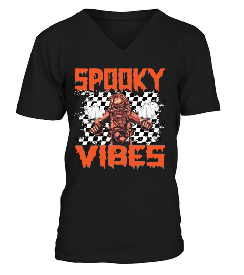 SPOOKY VIBES HALLOWEEN V-Neck T-shirt