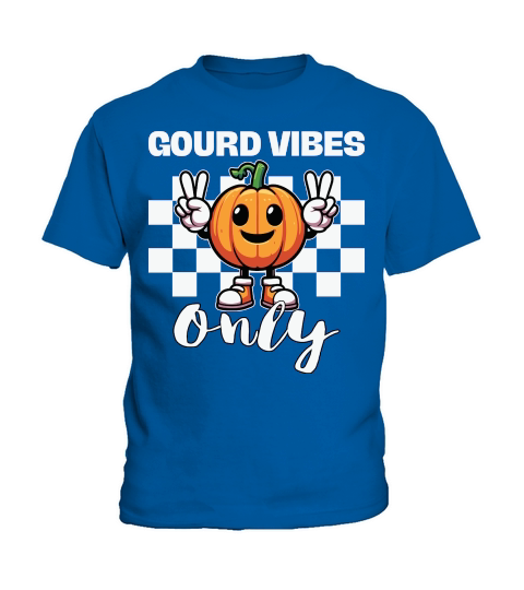 Gourd Vibes Only Pumpkin Kids T-Shirt
