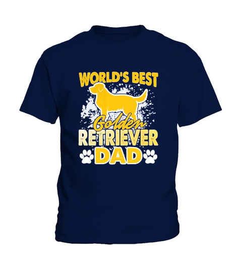Golden Retriever Dad Fathers Day Gift Kids T-Shirt