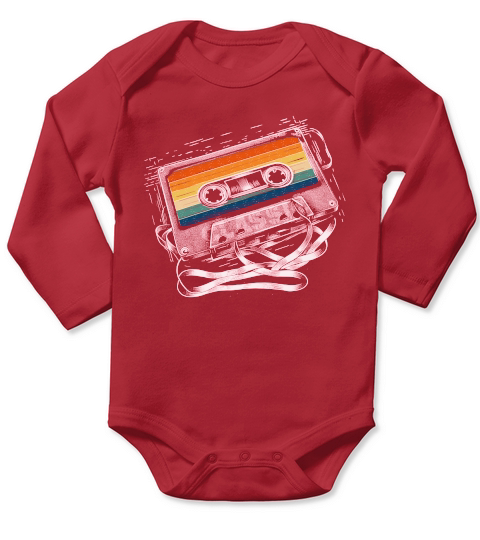 80s Cassette Tape Retro Vintage Long Sleeve Baby One-Piece 80s Cassette Tape Retro Vintage Long Sleeve Baby One-Piece