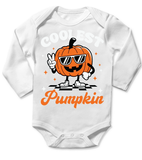Coolest Pumpkin In The Patch Long Sleeve Baby One-Piece