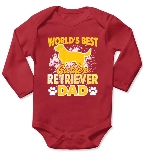 Golden Retriever Dad Fathers Day Gift Long Sleeve Baby One-Piece