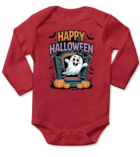 Happy Halloween Long Sleeve Baby One-Piece