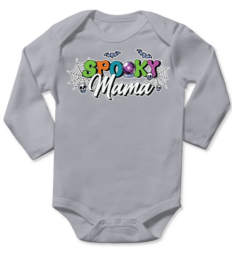 Mama Halloween Spooky Long Sleeve Baby One-Piece