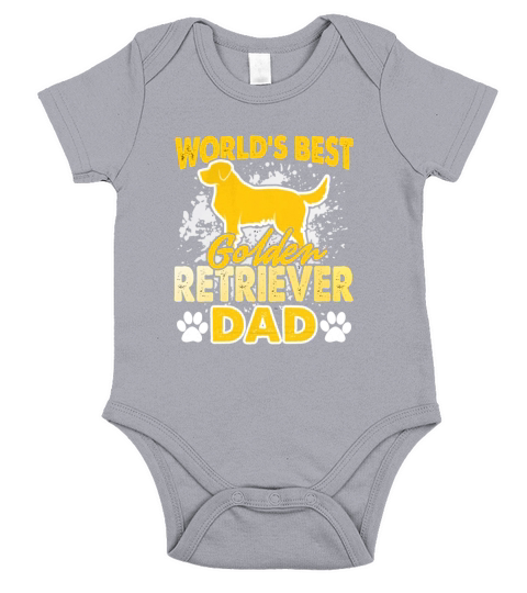 Golden Retriever Dad Fathers Day Gift Short Sleeve Baby One-Piece