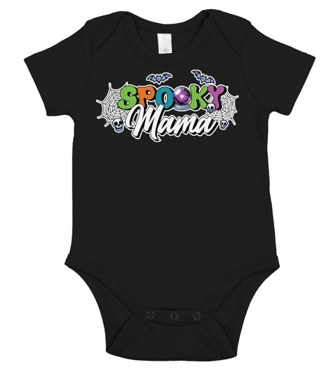 Mama Halloween Spooky Short Sleeve Baby One-Piece