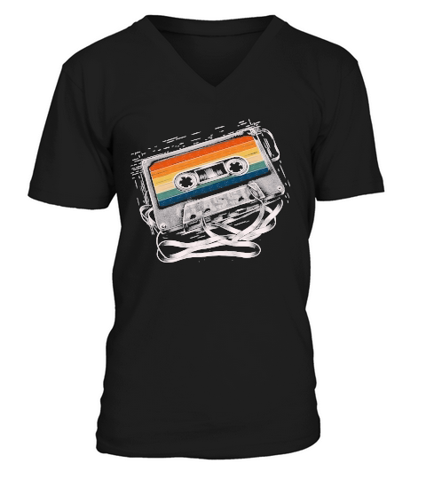 80s Cassette Tape Retro Vintage V-Neck T-shirt