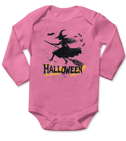 Halloween Witch Long Sleeve Baby One-Piece