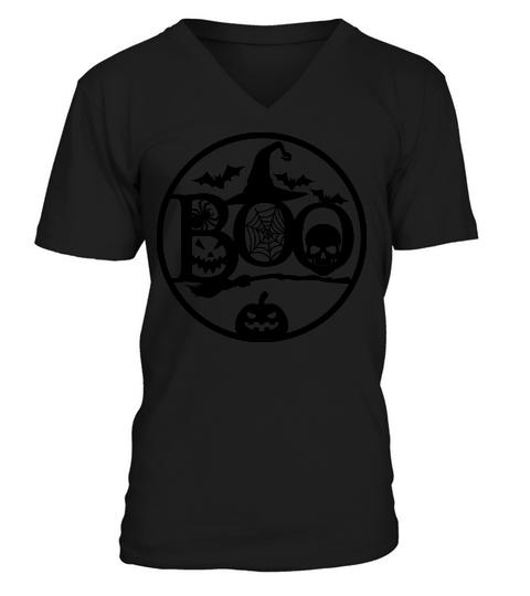 BOO HALLOWEEN V-Neck T-shirt