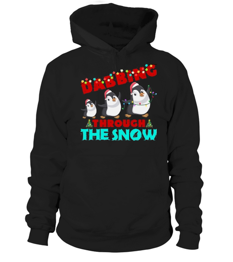 DABBING THROUGH THE SNOW   Christmas Day Design Hoodie Unisex