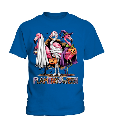 Flamingoween Spooky Flamingo Kids T-Shirt