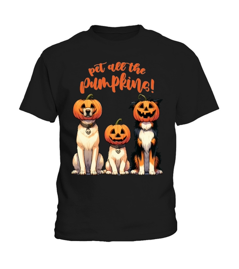 Pet All The Sublimation Pumpkins Kids T-Shirt