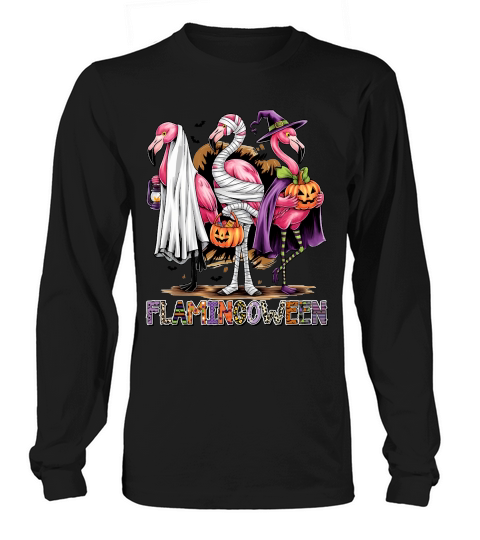 Flamingoween Spooky Flamingo Long sleeved Unisex