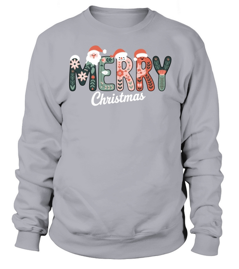 Retro Merry Christmas Holiday Sweatshirt Unisex