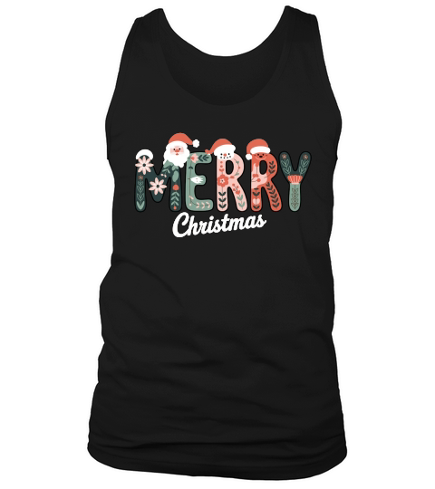 Retro Merry Christmas Holiday Tank Top Unisex