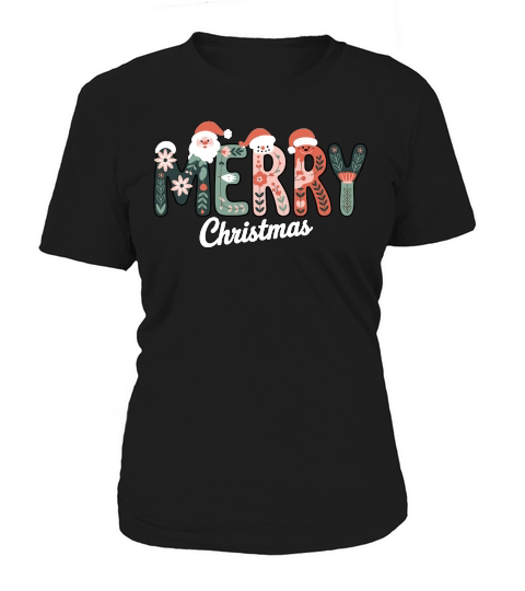 Retro Merry Christmas Holiday Women's T-Shirt