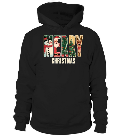 Festive Holiday Sublimation X mas Hoodie Unisex