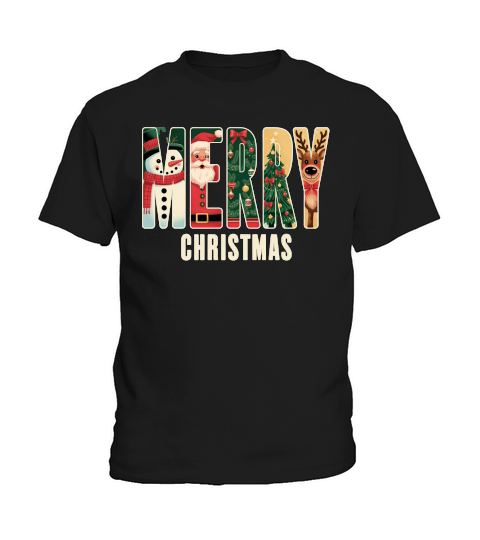 Festive Holiday Sublimation X mas Kids T-Shirt