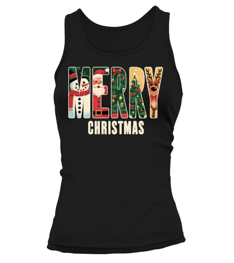 Festive Holiday Sublimation X mas Tank top Woman