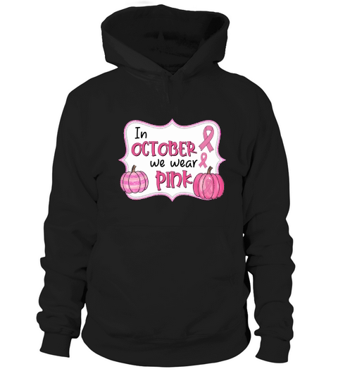 October Pink Awareness Pumpkin Hoodie Unisex