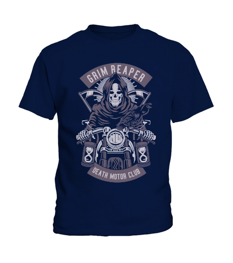 Grim Reaper Motorcycle Kids T-Shirt
