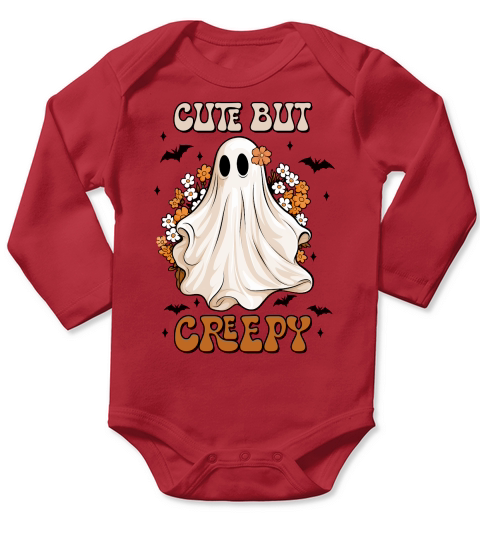Halloween Cute But Creepy Long Sleeve Baby One-Piece
