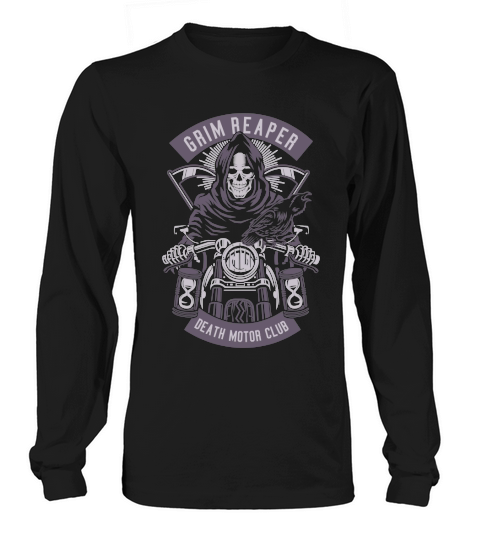 Grim Reaper Motorcycle Long sleeved Unisex
