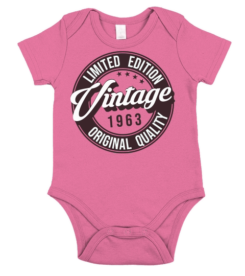 Limited Edition 1963 Vintage Original Short Sleeve Baby One-Piece