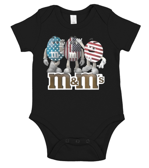 M&M’s American Flag 4th of July Short Sleeve Baby One-Piece