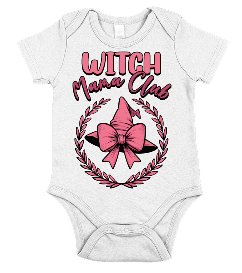 Retro Halloween Spooky Mama Short Sleeve Baby One-Piece