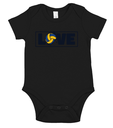 Volleyball Love Team Player Coach Trainer Short Sleeve Baby One-Piece
