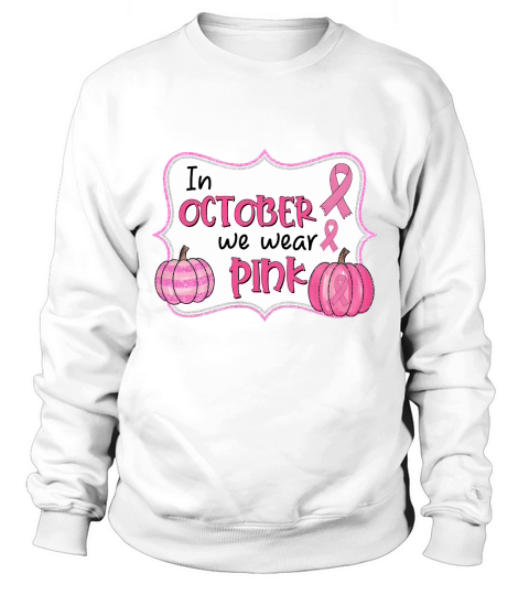 October Pink Awareness Pumpkin Sweatshirt Unisex