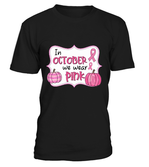 October Pink Awareness Pumpkin T-Shirt Unisex