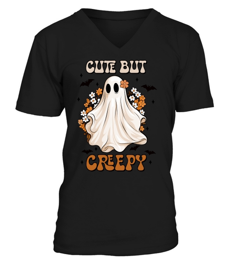 Halloween Cute But Creepy V-Neck T-shirt