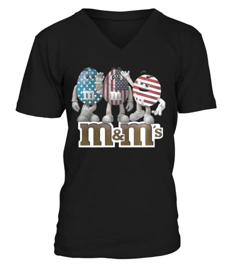 M&M’s American Flag 4th of July V-Neck T-shirt