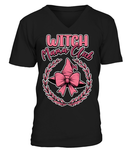 Retro Halloween Spooky Mama V-Neck T-shirt